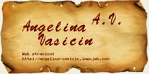 Angelina Vasičin vizit kartica